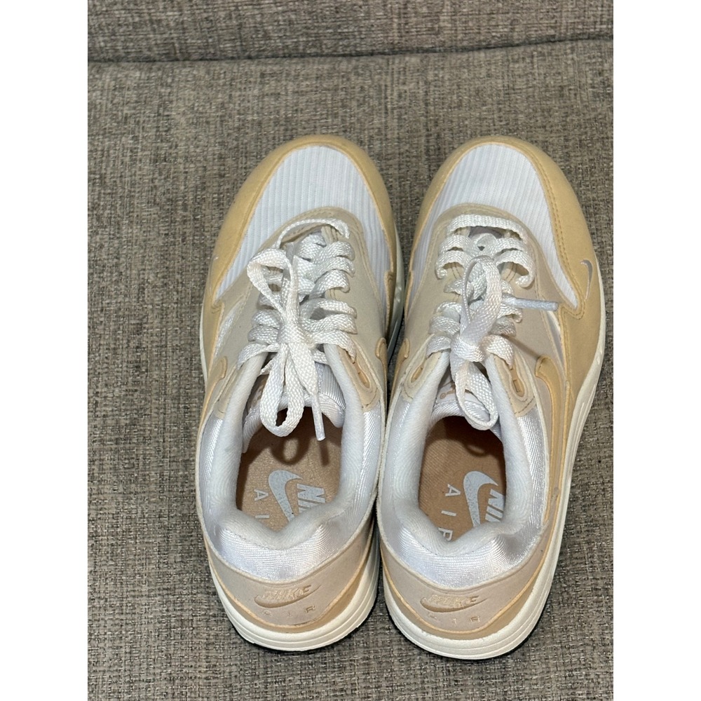 Nike Air Max 1 Sanddrift Sail Tan White Sneakers HF1194-100 Womens 7 - Picture 5 of 8